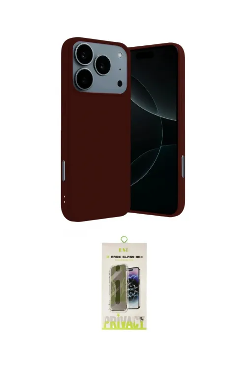 ieg™ iPhone 17 Pro Kılıf Ahenk Serisi - Siyah Joko Magic 5D Hayalet Cam