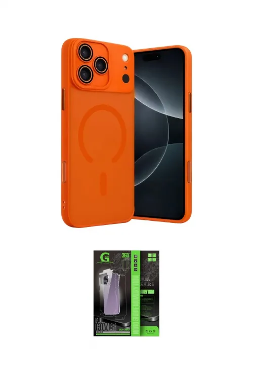 ieg™ iPhone 17 Pro Kılıf Çekirdek Klasik Özel Seri - Şeffaf 360 Full Body Arka Koruyucu