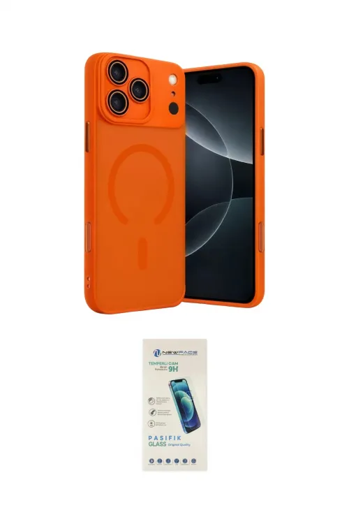 ieg™ iPhone 17 Pro Kılıf Çekirdek Klasik Özel Seri - Şeffaf Pasifik Cam Ekran Koruyucu