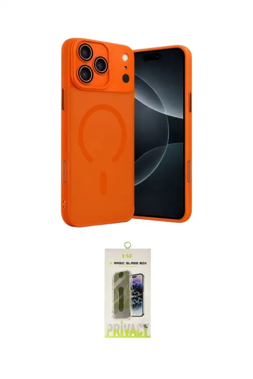 ieg™ iPhone 17 Pro Kılıf Çekirdek Klasik Özel Seri - Siyah Joko Magic 5D Hayalet Cam