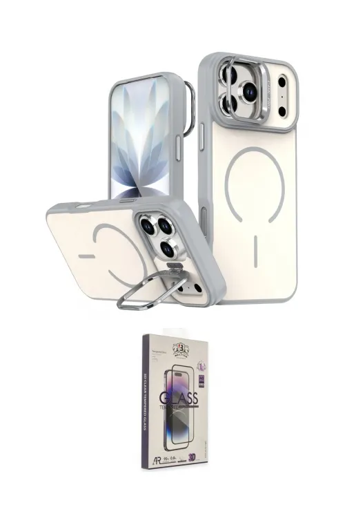 ieg™ iPhone 17 Pro Kılıf Çekirdek Klasik - Siyah Bilvis 3D Cam Ekran Koruyucu