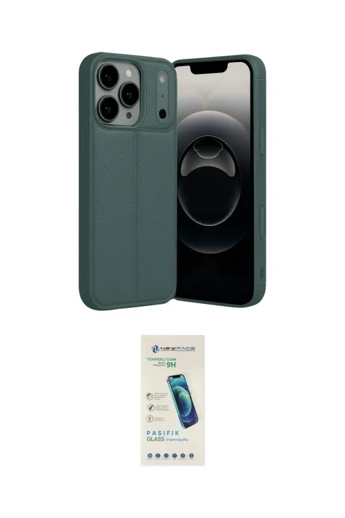 ieg™ iPhone 17 Pro Kılıf Doruk Klasik Özel Seri - Şeffaf Pasifik Cam Ekran Koruyucu