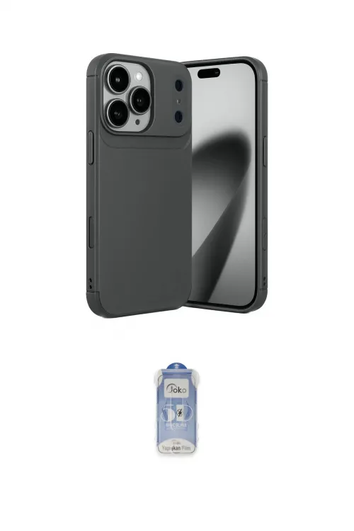 ieg™ iPhone 17 Pro Kılıf Eksen Form Prime - Siyah Joko Magic 5D Cam