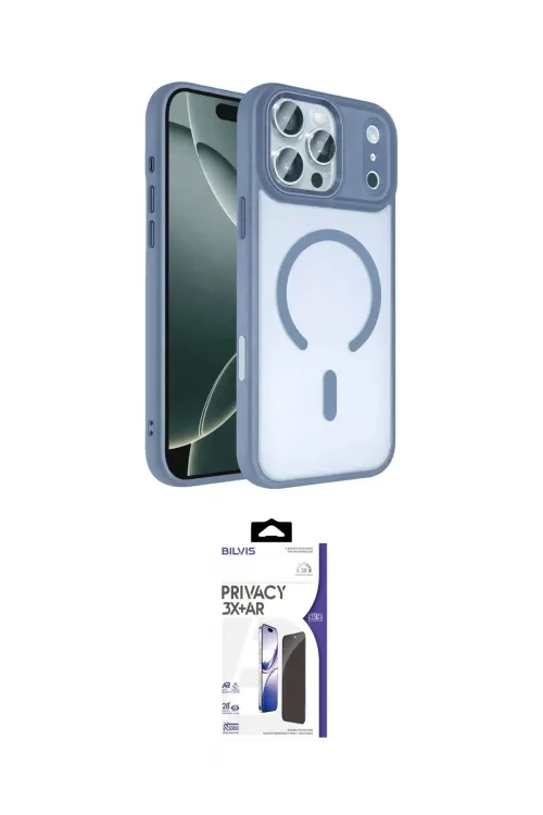 ieg™ iPhone 17 Pro Kılıf Kıvılcım Prime - Siyah Bilvis 3X AR Hayalet Cam Ekran Koruyucu