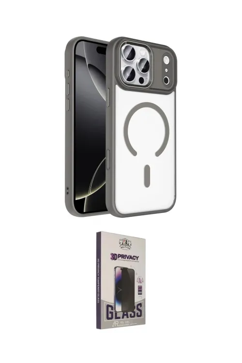 ieg™ iPhone 17 Pro Kılıf Kıvılcım Prime - Siyah Bilvis Hayalet Cam Ekran Koruyucu