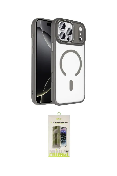 ieg™ iPhone 17 Pro Kılıf Kıvılcım Prime - Siyah Joko Magic 5D Hayalet Cam