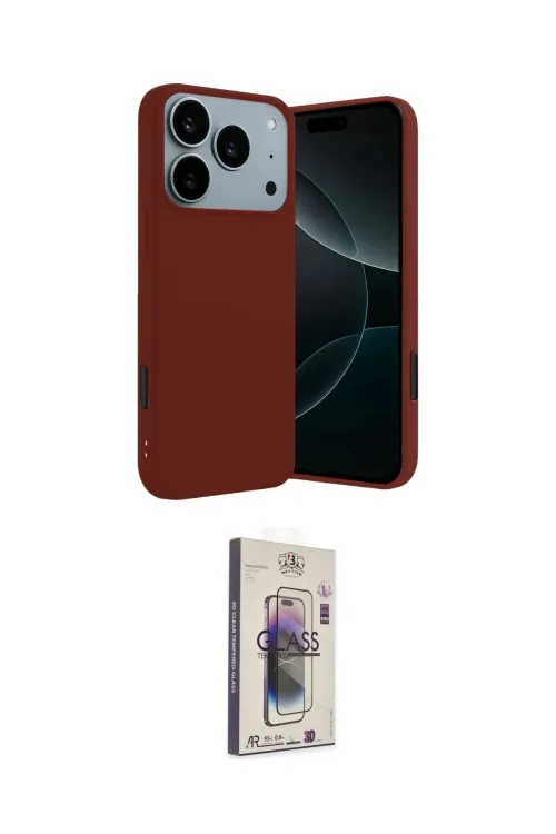 ieg™ iPhone 17 Pro Kılıf Kozmos Yansıma Özel Seri - Siyah Bilvis 3D Cam Ekran Koruyucu