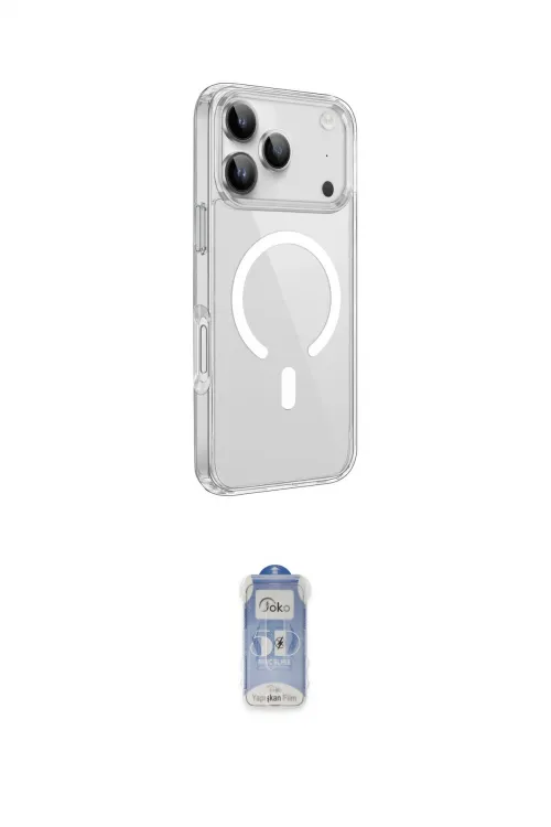 ieg™ iPhone 17 Pro Kılıf Kutup Klasik Serisi - Siyah Joko Magic 5D Cam