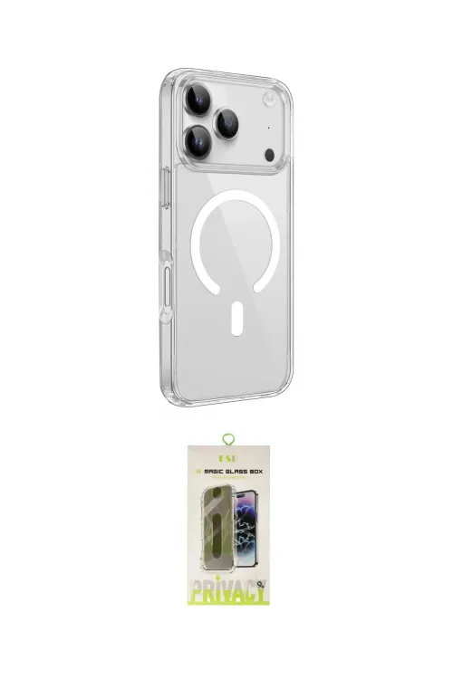ieg™ iPhone 17 Pro Kılıf Kutup Klasik Serisi - Siyah Joko Magic 5D Hayalet Cam