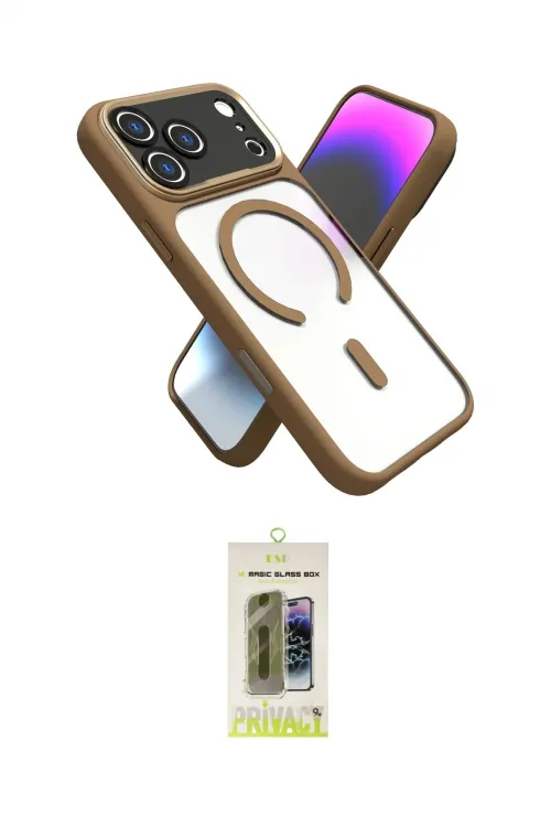 ieg™ iPhone 17 Pro Kılıf Nova Yansıma Serisi - Siyah Joko Magic 5D Hayalet Cam