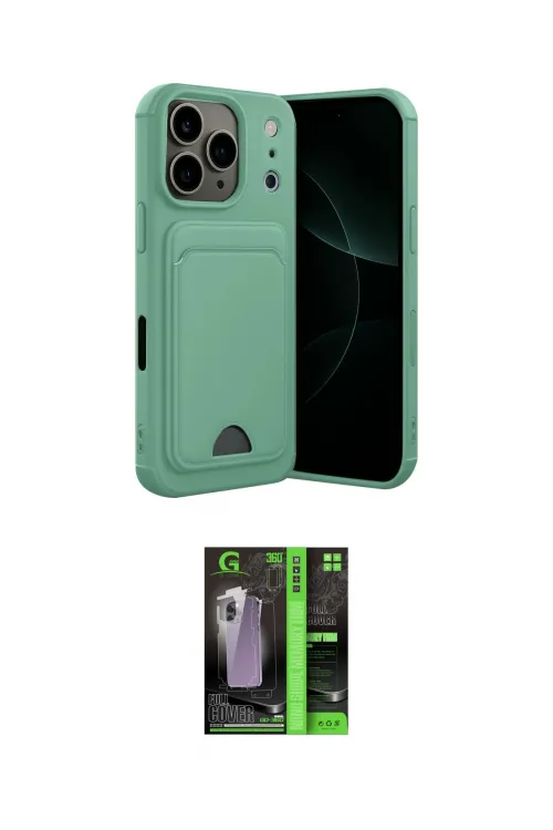 ieg™ iPhone 17 Pro Kılıf Vadi Çizgi Prime - Şeffaf 360 Full Body Arka Koruyucu