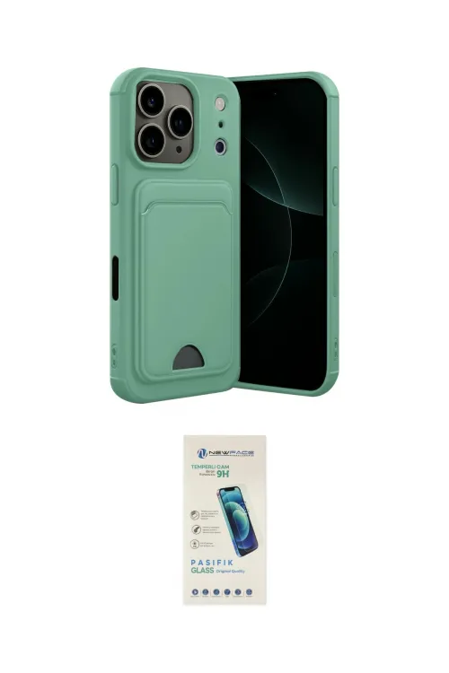 ieg™ iPhone 17 Pro Kılıf Vadi Çizgi Prime - Şeffaf Pasifik Cam Ekran Koruyucu