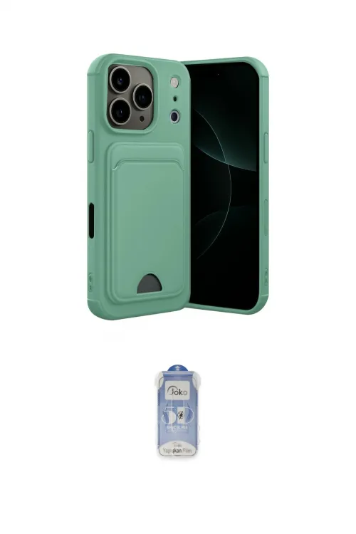 ieg™ iPhone 17 Pro Kılıf Vadi Çizgi Prime - Siyah Joko Magic 5D Cam