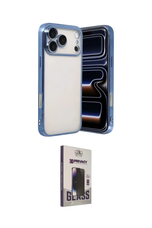 ieg™ iPhone 17 Pro Kılıf Vadi Minimal - Siyah Bilvis Hayalet Cam Ekran Koruyucu
