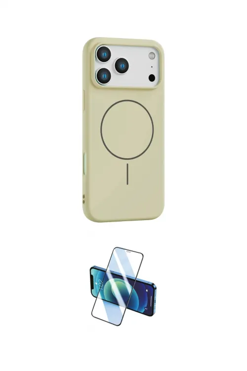 ieg™ iPhone 17 Pro Kılıf Yankı Form Serisi - Siyah 3D Antistatik Cam Ekran Koruyucu