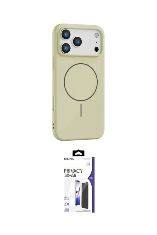 ieg™ iPhone 17 Pro Kılıf Yankı Form Serisi - Siyah Bilvis 3X AR Hayalet Cam Ekran Koruyucu
