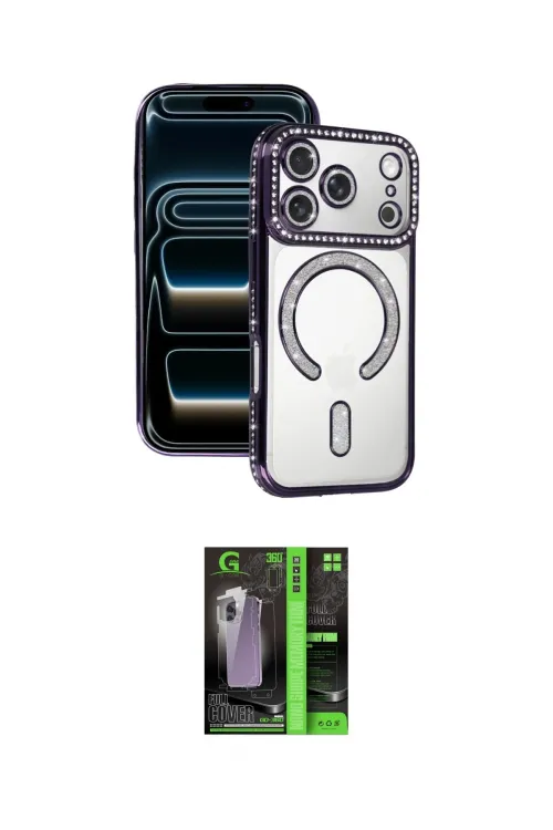 ieg™ iPhone 17 Pro Kılıf Zirve Doku Prime - Şeffaf 360 Full Body Arka Koruyucu