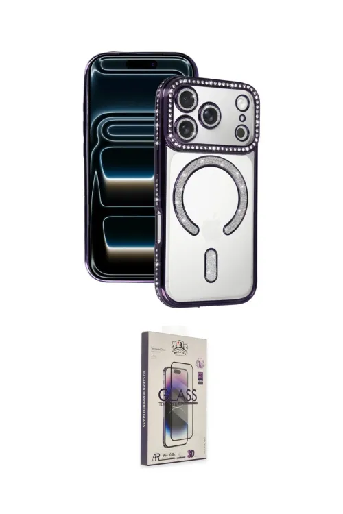 ieg™ iPhone 17 Pro Kılıf Zirve Doku Prime - Siyah Bilvis 3D Cam Ekran Koruyucu