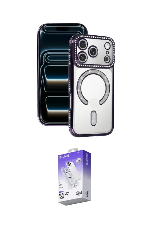 ieg™ iPhone 17 Pro Kılıf Zirve Doku Prime - Siyah Bilvis 5in1 3D Magic Cam Ekran Koruyucu