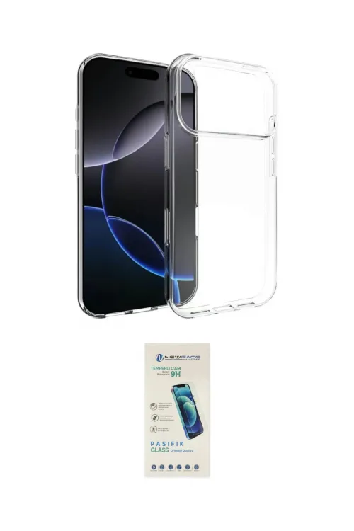 ieg™ iPhone 17 Pro Kılıf Zirve Doku - Şeffaf Pasifik Cam Ekran Koruyucu