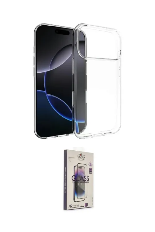 ieg™ iPhone 17 Pro Kılıf Zirve Doku - Siyah Bilvis 3D Cam Ekran Koruyucu