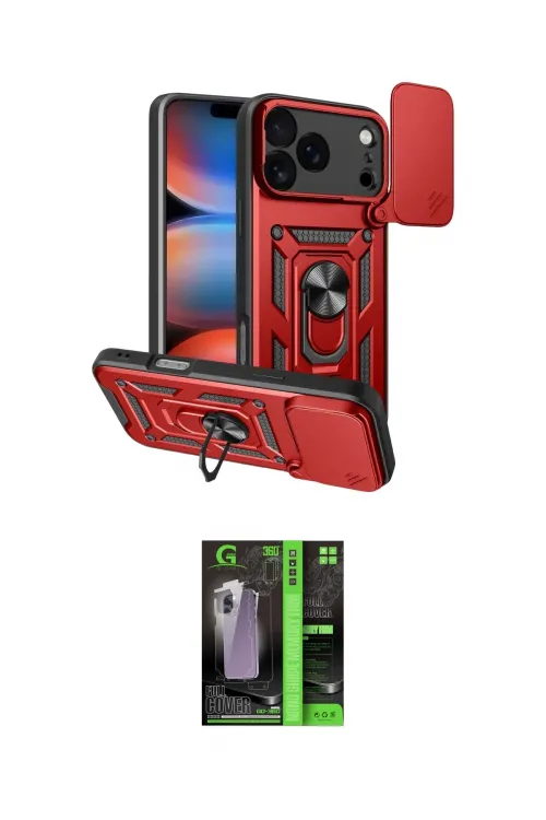ieg™ iPhone 17 Pro Max Kılıf Ahenk Klasik - Şeffaf 360 Full Body Arka Koruyucu