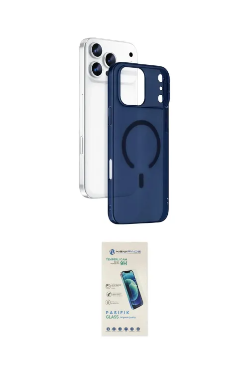 ieg™ iPhone 17 Pro Max Kılıf Ahenk Minimal Serisi - Şeffaf Pasifik Cam Ekran Koruyucu