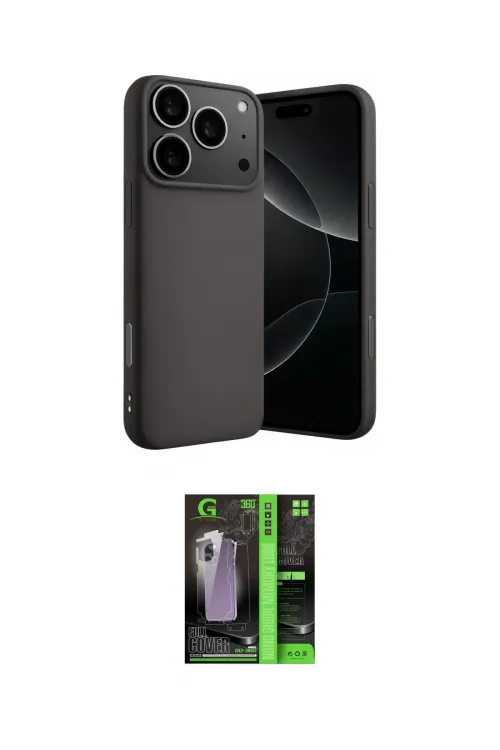 ieg™ iPhone 17 Pro Max Kılıf Ahenk Serisi - Şeffaf 360 Full Body Arka Koruyucu