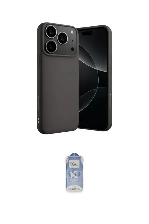 ieg™ iPhone 17 Pro Max Kılıf Ahenk Serisi - Siyah Joko Magic 5D Cam