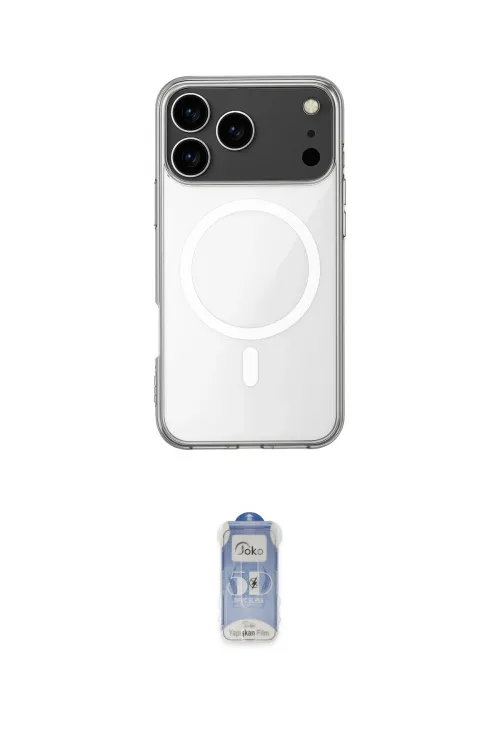 ieg™ iPhone 17 Pro Max Kılıf Ahenk Yansıma Prime - Siyah Joko Magic 5D Cam