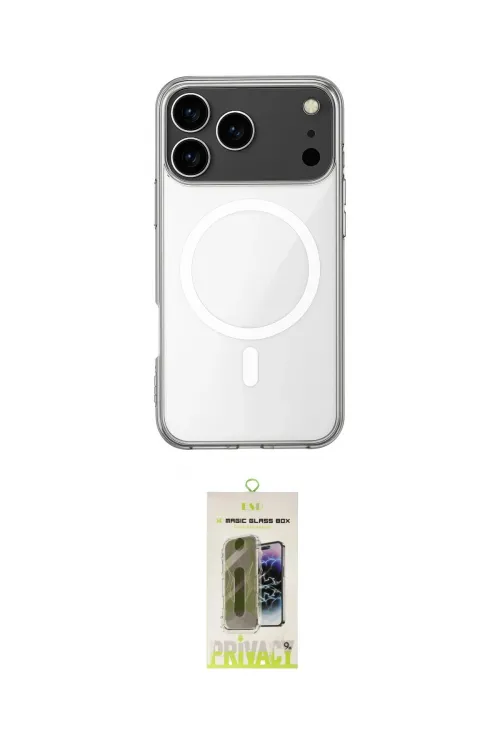 ieg™ iPhone 17 Pro Max Kılıf Ahenk Yansıma Prime - Siyah Joko Magic 5D Hayalet Cam