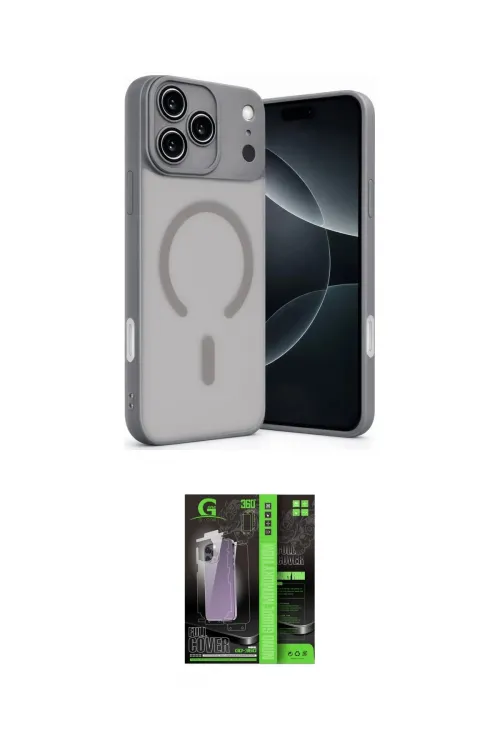 ieg™ iPhone 17 Pro Max Kılıf Çekirdek Klasik Özel Seri - Siyah 360 Mat Full Body Arka Koruyucu
