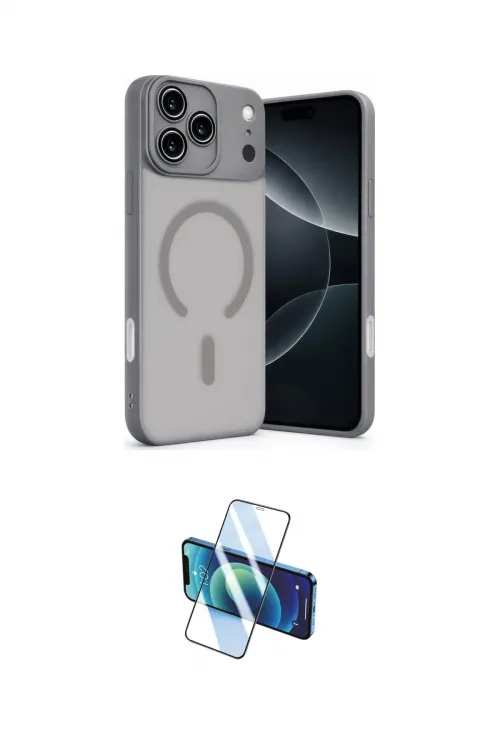 ieg™ iPhone 17 Pro Max Kılıf Çekirdek Klasik Özel Seri - Siyah 3D Antistatik Cam Ekran Koruyucu