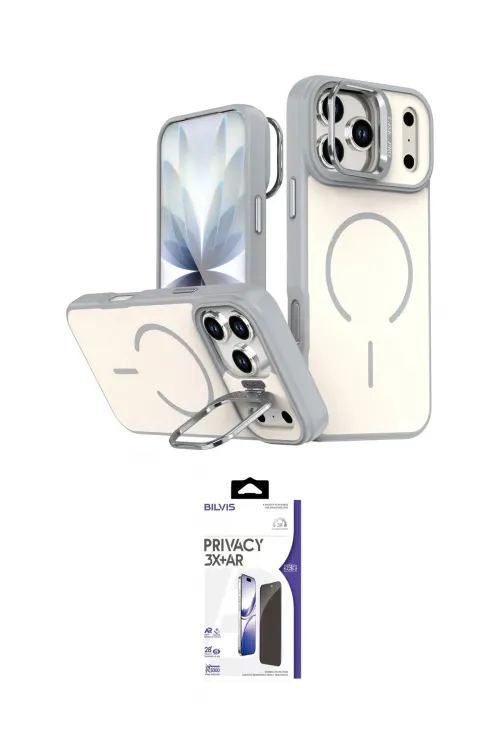ieg™ iPhone 17 Pro Max Kılıf Çekirdek Klasik - Siyah Bilvis 3X AR Hayalet Cam Ekran Koruyucu