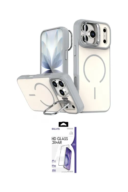 ieg™ iPhone 17 Pro Max Kılıf Çekirdek Klasik - Siyah Bilvis 3X AR HD Cam Ekran Koruyucu
