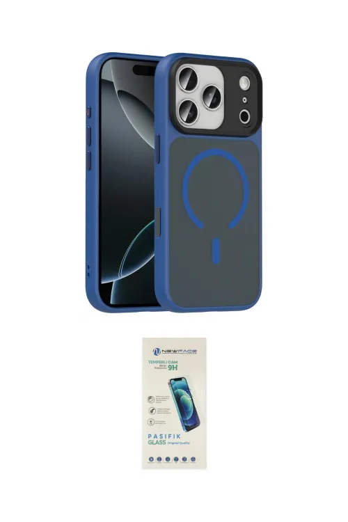 ieg™ iPhone 17 Pro Max Kılıf Doruk Form Serisi - Şeffaf Pasifik Cam Ekran Koruyucu
