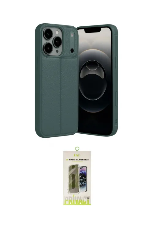 ieg™ iPhone 17 Pro Max Kılıf Doruk Klasik Özel Seri - Siyah Joko Magic 5D Hayalet Cam