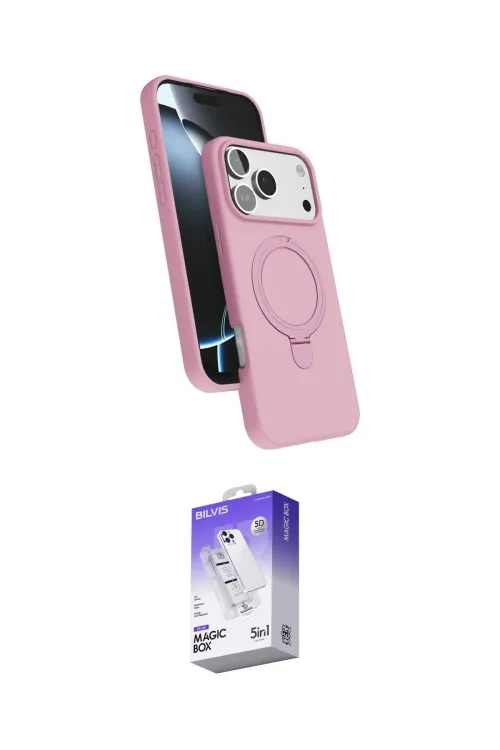 ieg™ iPhone 17 Pro Max Kılıf İz Işık Koleksiyonu - Siyah Bilvis 5in1 3D Magic Cam Ekran Koruyucu