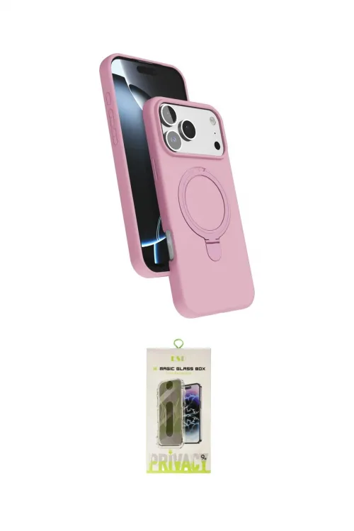 ieg™ iPhone 17 Pro Max Kılıf İz Işık Koleksiyonu - Siyah Joko Magic 5D Hayalet Cam