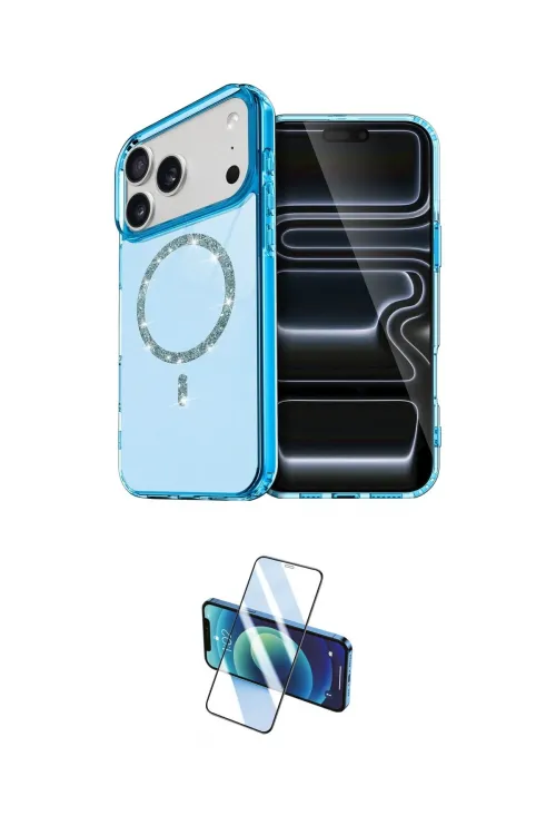 ieg™ iPhone 17 Pro Max Kılıf Kıvılcım Form Prime - Siyah 3D Antistatik Seramik Nano Ekran Koruyucu