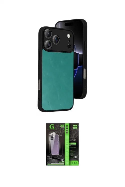ieg™ iPhone 17 Pro Max Kılıf Kıvılcım Işık Serisi - Şeffaf 360 Full Body Arka Koruyucu