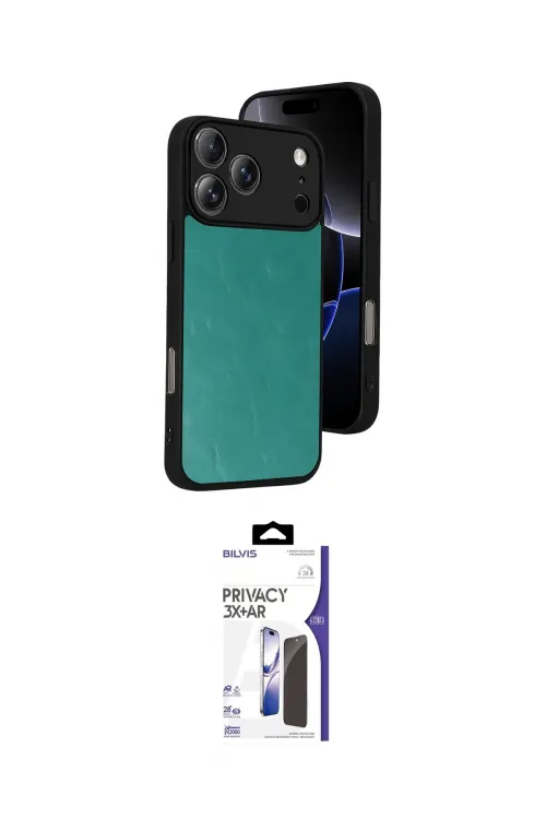 ieg™ iPhone 17 Pro Max Kılıf Kıvılcım Işık Serisi - Siyah Bilvis 3X AR Hayalet Cam Ekran Koruyucu