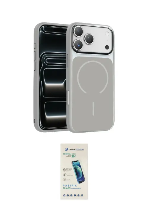 ieg™ iPhone 17 Pro Max Kılıf Kıvılcım Klasik - Şeffaf Pasifik Cam Ekran Koruyucu