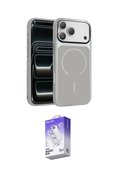 ieg™ iPhone 17 Pro Max Kılıf Kıvılcım Klasik - Siyah Bilvis 5in1 3D Magic Cam Ekran Koruyucu