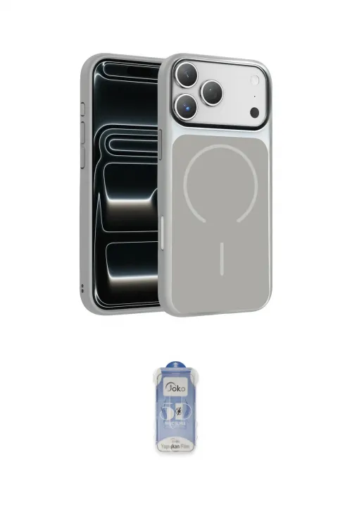 ieg™ iPhone 17 Pro Max Kılıf Kıvılcım Klasik - Siyah Joko Magic 5D Cam