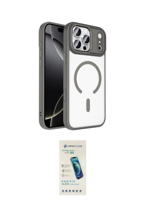 ieg™ iPhone 17 Pro Max Kılıf Kıvılcım Prime - Şeffaf Pasifik Cam Ekran Koruyucu