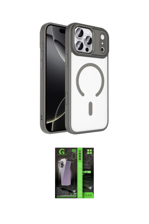 ieg™ iPhone 17 Pro Max Kılıf Kıvılcım Prime - Siyah 360 Mat Full Body Arka Koruyucu