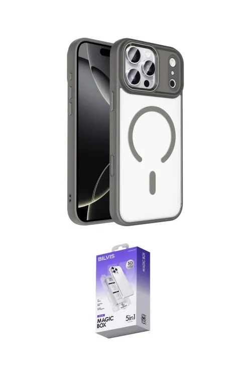 ieg™ iPhone 17 Pro Max Kılıf Kıvılcım Prime - Siyah Bilvis 5in1 3D Magic Cam Ekran Koruyucu