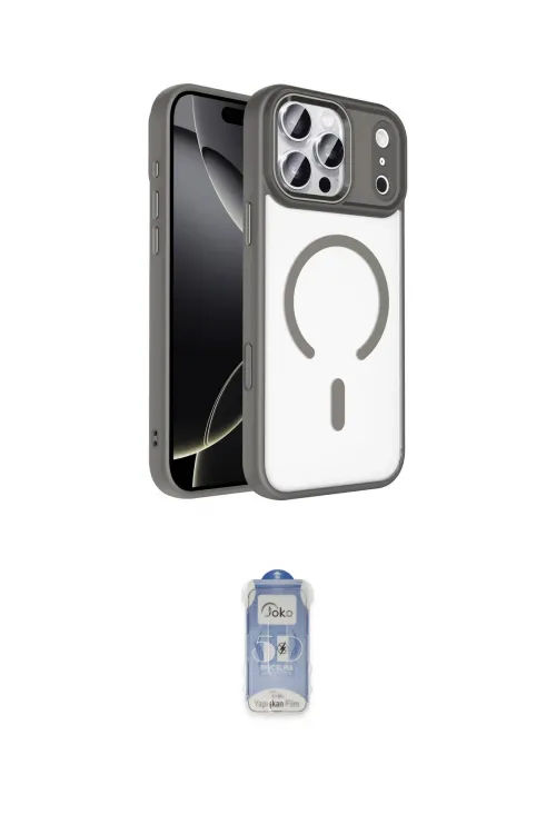 ieg™ iPhone 17 Pro Max Kılıf Kıvılcım Prime - Siyah Joko Magic 5D Cam