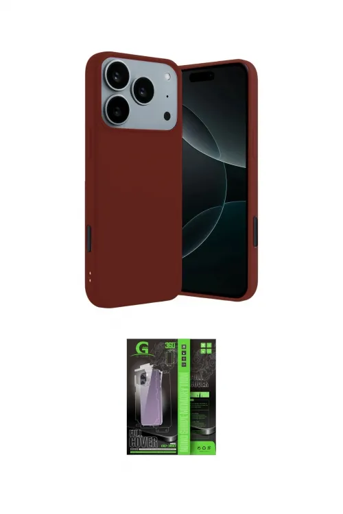 ieg™ iPhone 17 Pro Max Kılıf Kozmos Yansıma Özel Seri - Şeffaf 360 Full Body Arka Koruyucu